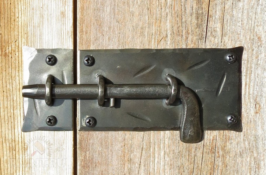 Засов гаражный (антик серебро) 1/20