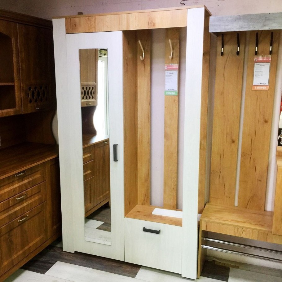 Прихожая Франк крафт/ясень белый БТС