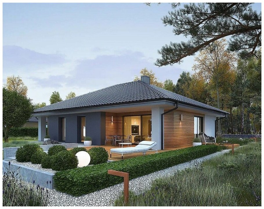 Компактный одноэтажный дом