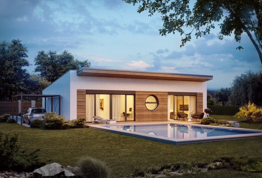 Дом одноэтажный 100кв современный