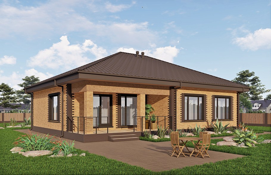 Красивые проекты одноэтажных домов