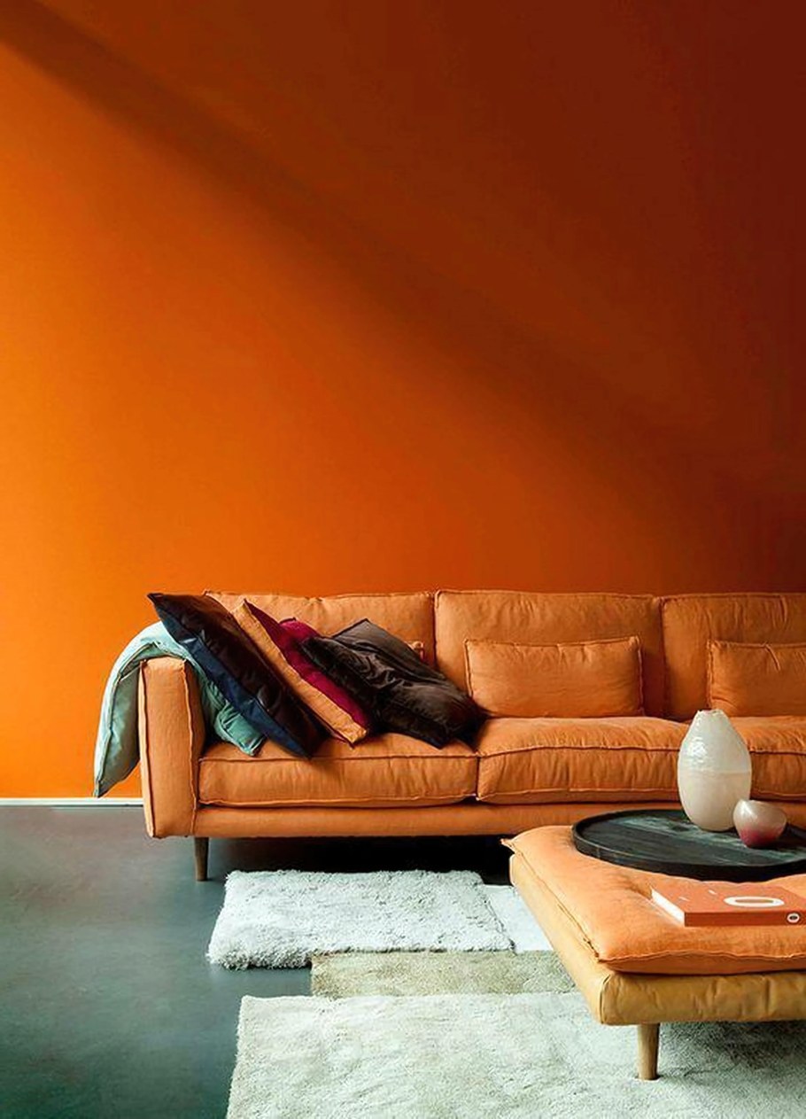 Интерьер в оранжевых тонах