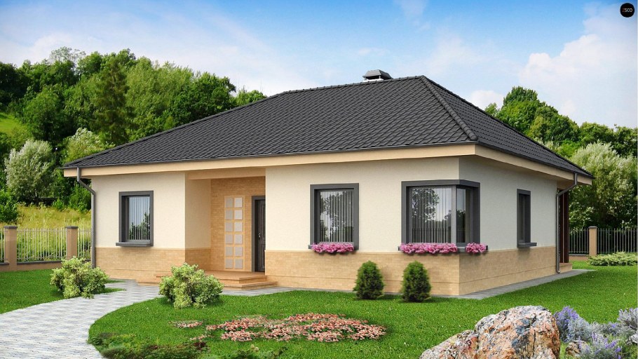 Одноэтажный дом 60 кв.м z500