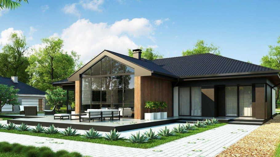 Z500 проекты одноэтажных с террасой