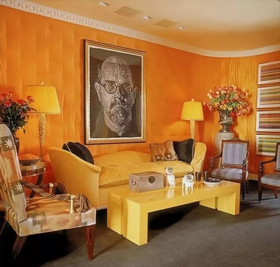 Оранжевый цвет в интерьере