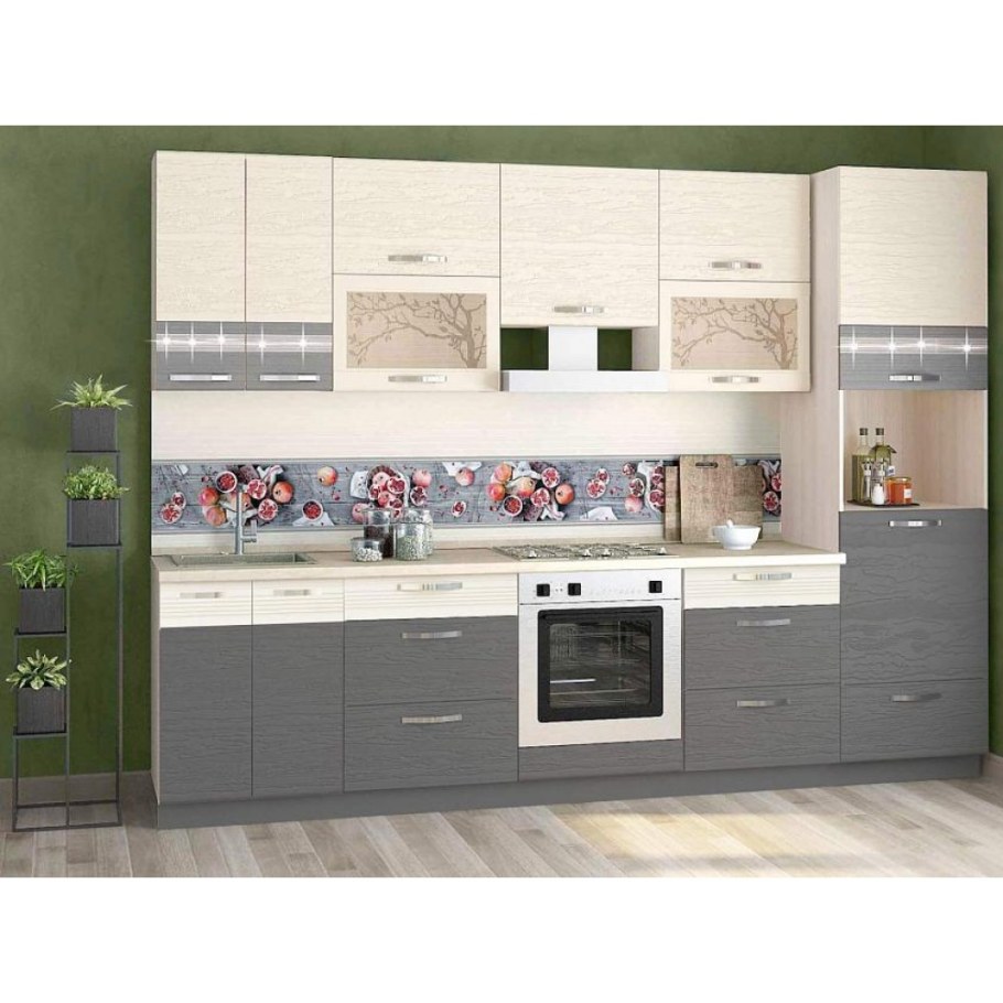 Кухня графит Давита мебель