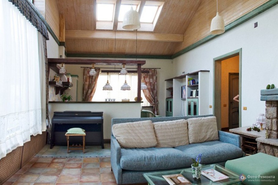 Интерьер в дачном доме 36 квадратов