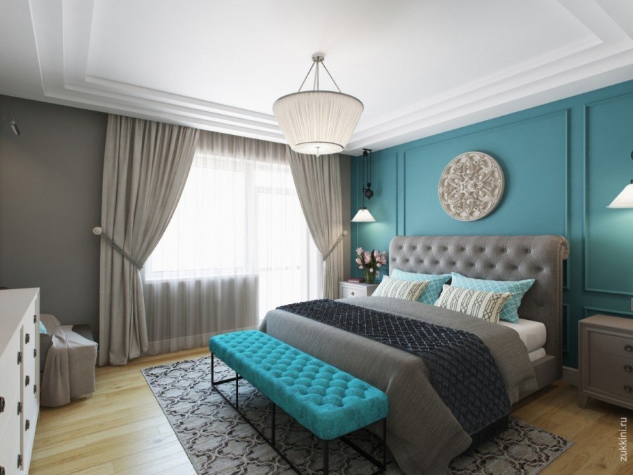 Интерьер в бирюзовых тонах