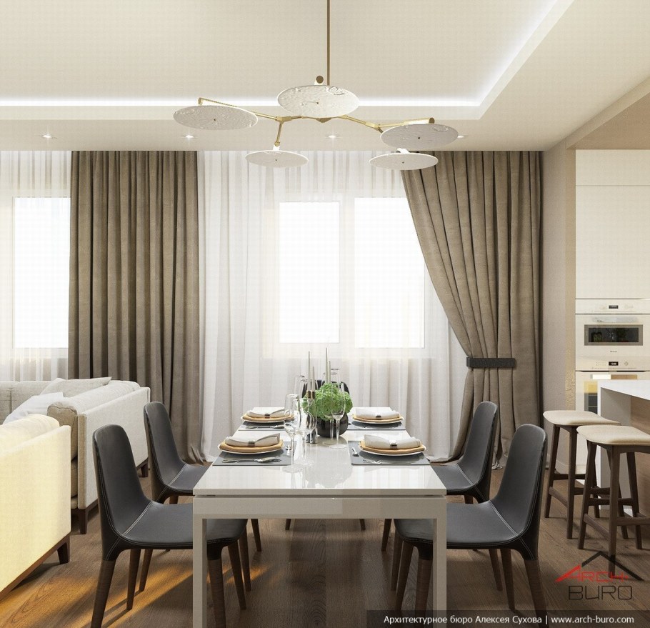 Шторы в столовую-гостиную