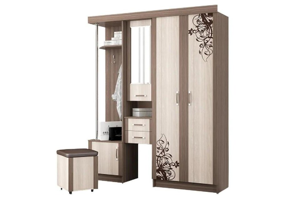 Прихожая Грация 1 ясень шимо темный/ясень шимо светлый