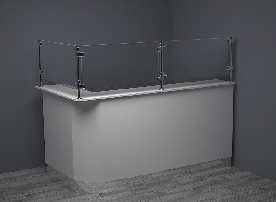 Защитный экран на стойку ресепшн