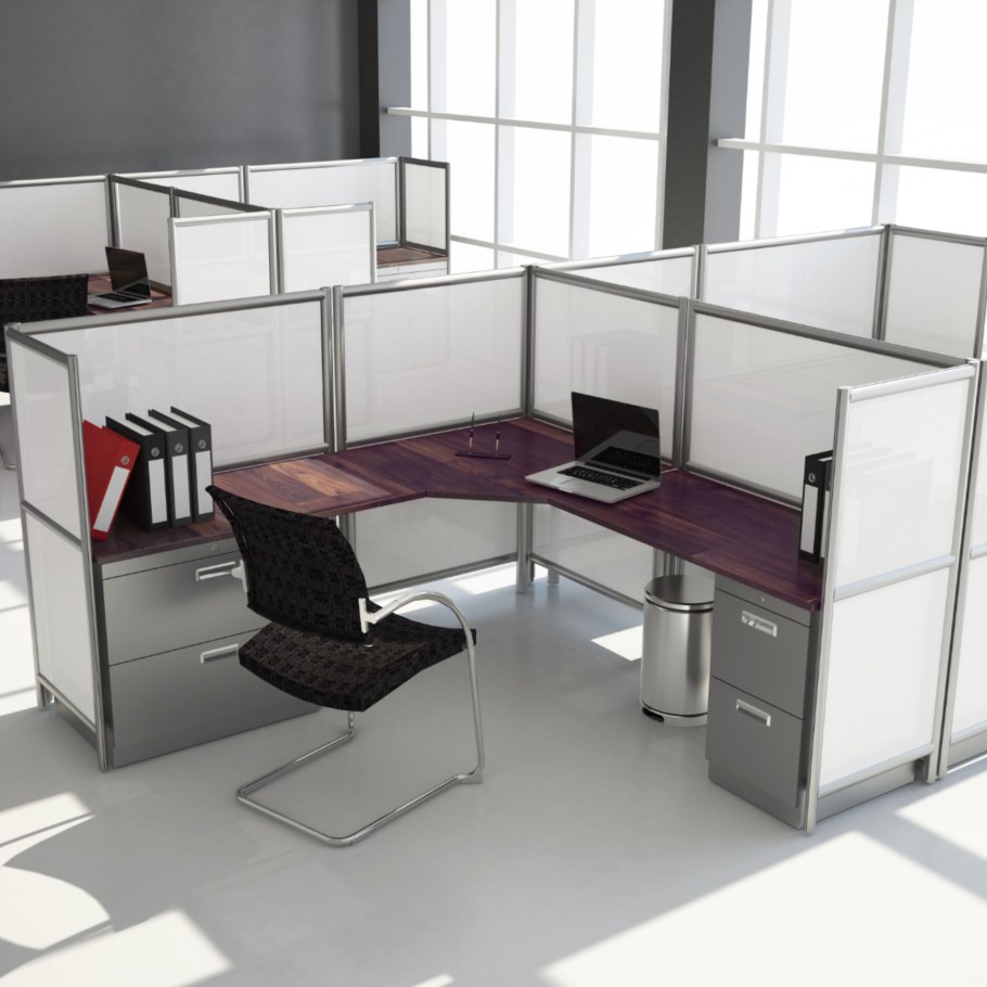 Столы с перегородками для офиса