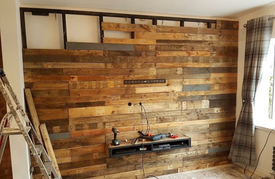 Отделка стен деревом