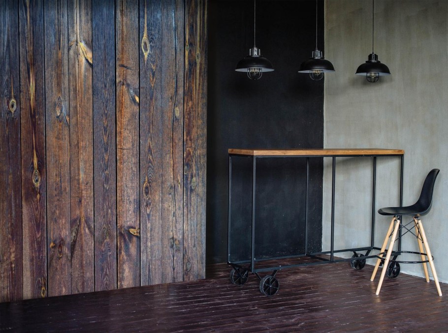 Деревянные доски в интерьере