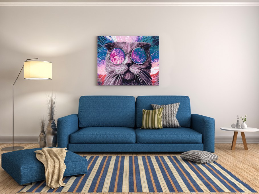 Цвет стен к синему дивану