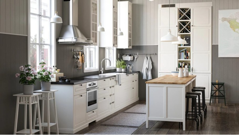 Кухня икеа Сэведаль белая