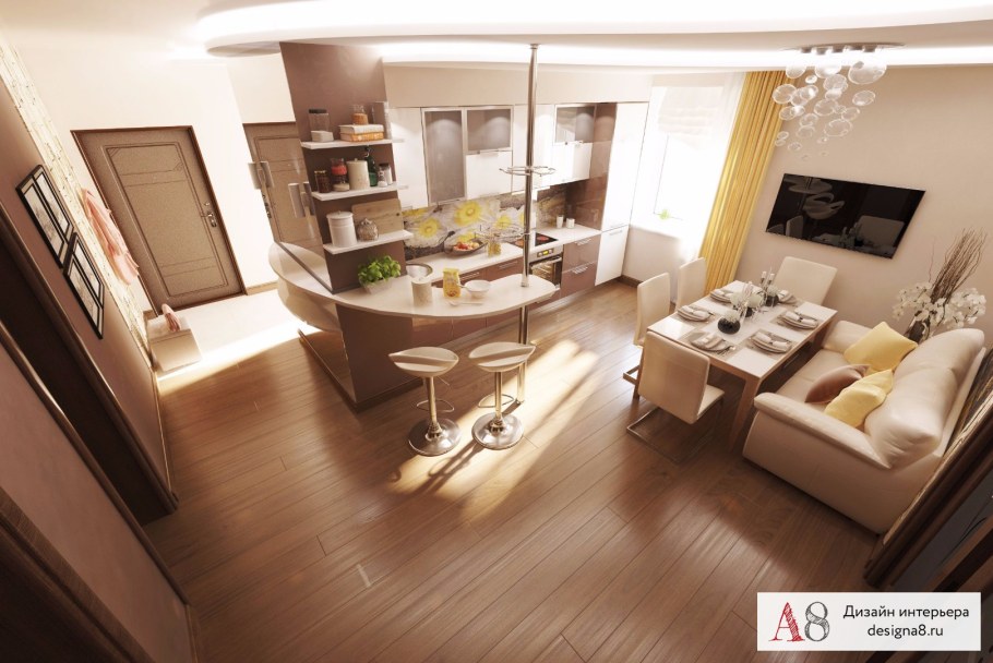 Интерьер квартиры 78 кв.м трехкомнатная