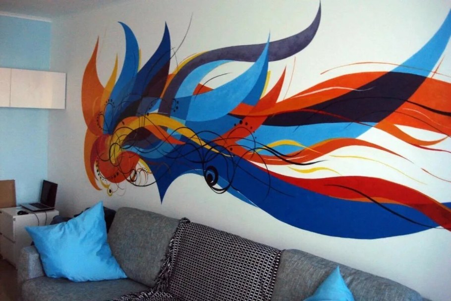 Абстрактная роспись стен