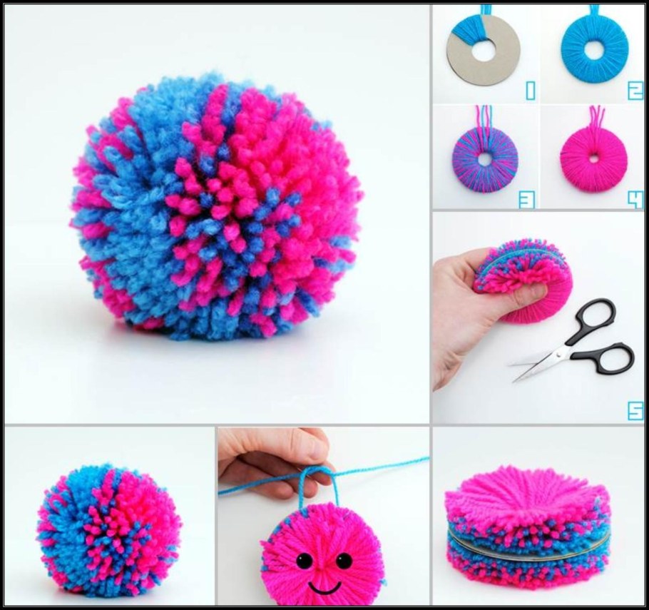 Вязание помпонов