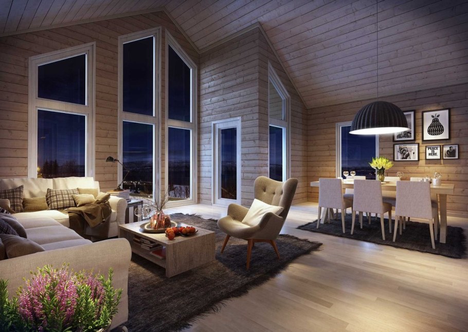 Финский дом Хонка одноэтажный интерьер