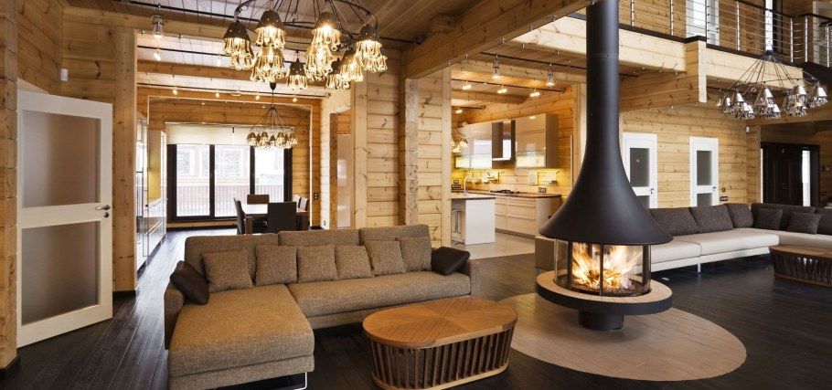 Интерьер в деревянном доме