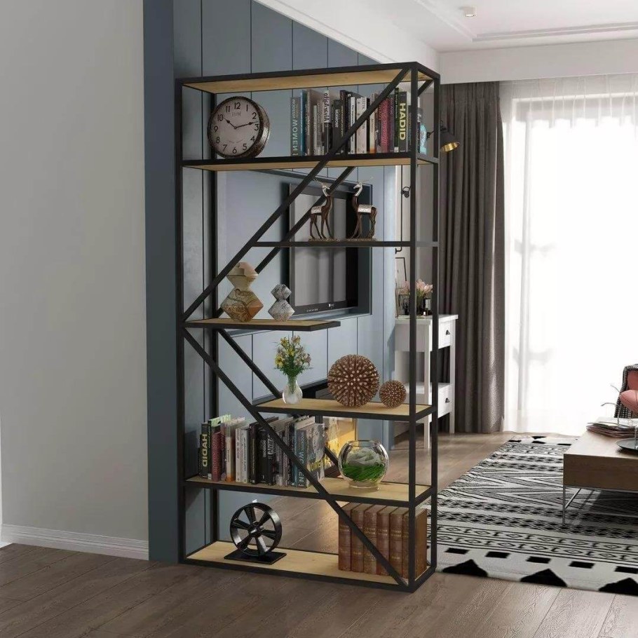 Стеллаж goodsmetall из металла и дерева в стиле лофт с1