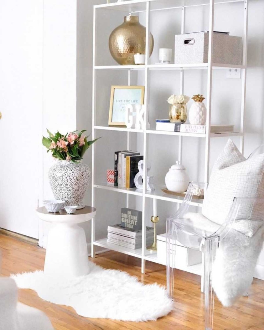 Стеллаж ikea белый ВИТШЁ