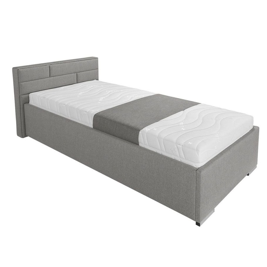 Кровать односпальная серая