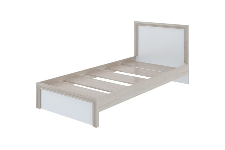 Остин м23 кровать с ящиками (ясень шимо светлый/белый)