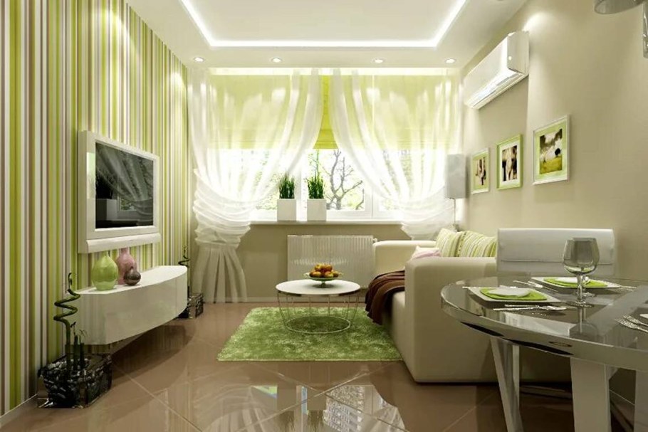 Фисташковый цвет в интерьере