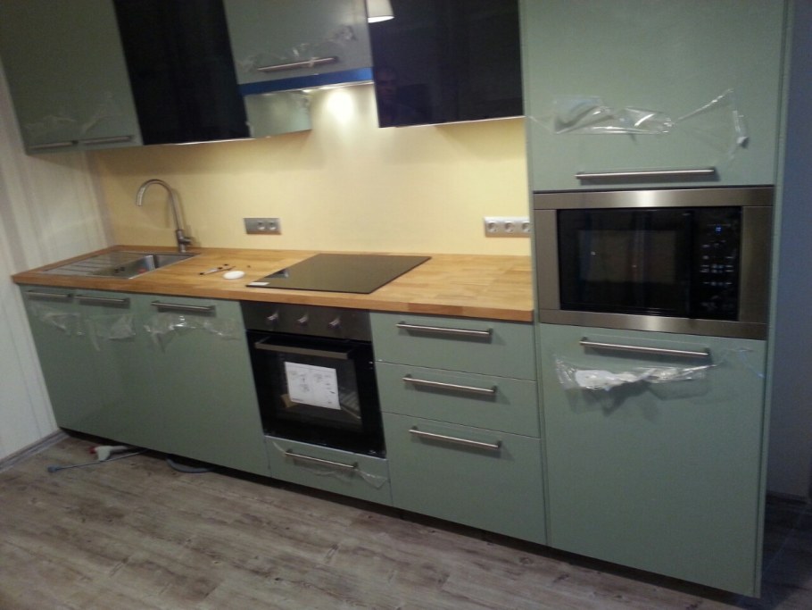 Бодарп серо-зеленый кухня икеа