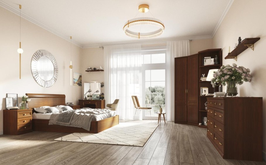 Лазурит Артемида орех спальня