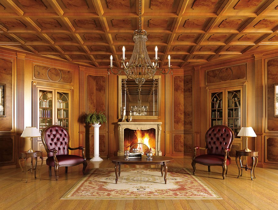 Кессонные потолки в стиле Ренессанс