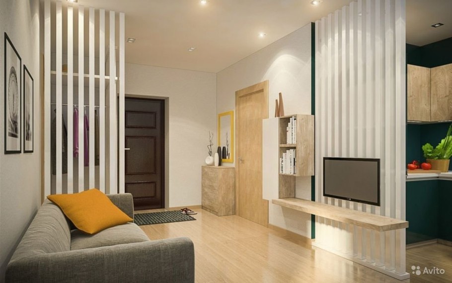 Перегородка между спальней и гостиной