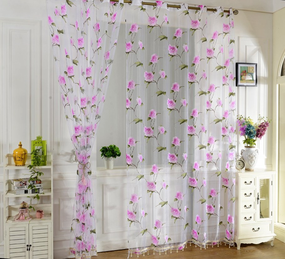 Занавески с мелкими цветами