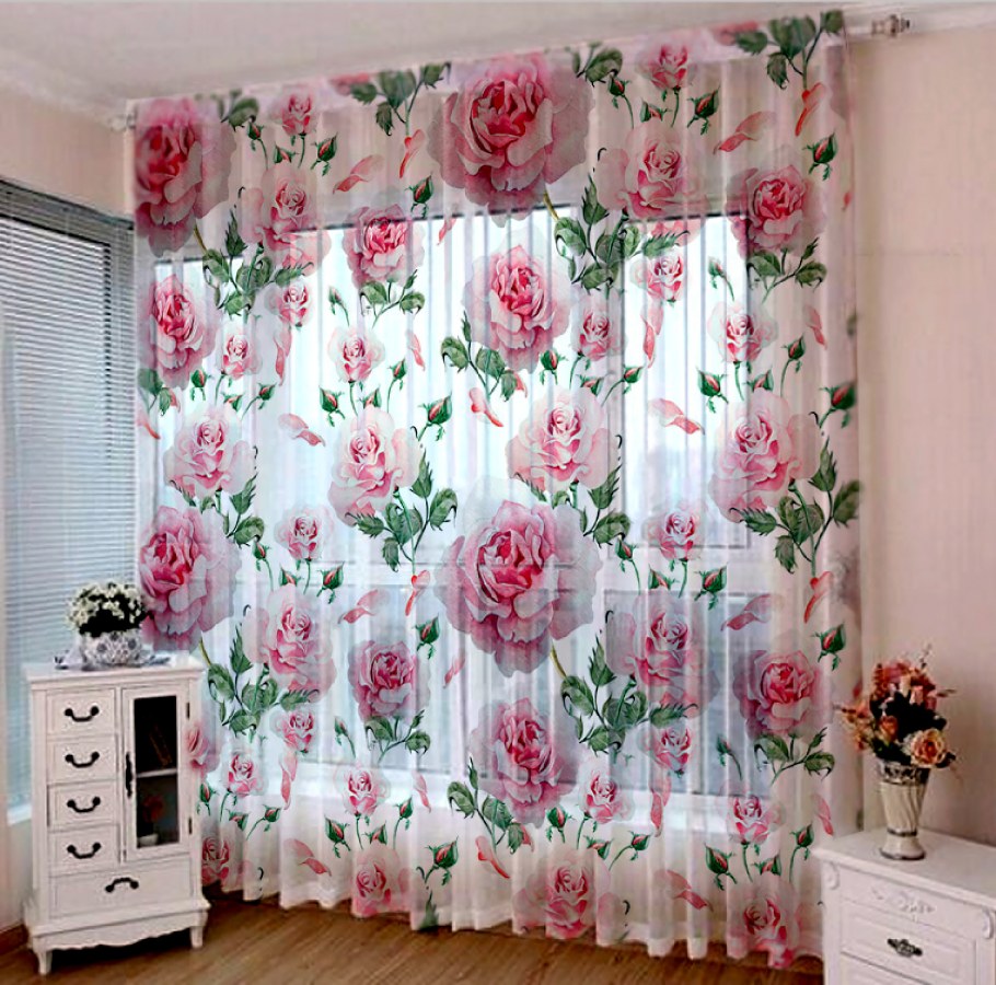 Шторы Иветт пион 250х270 см 2 пр