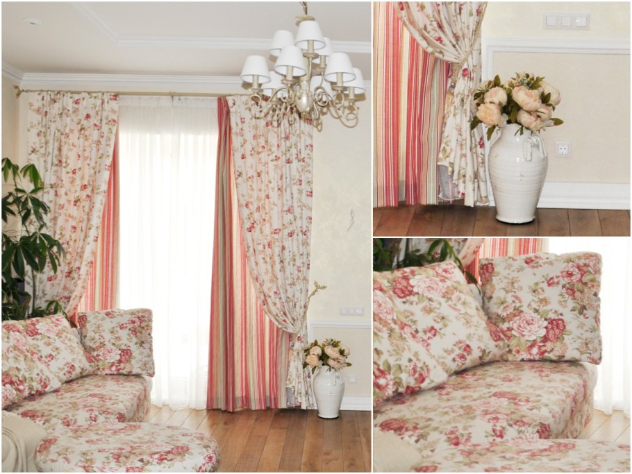 Шторы с крупными цветами