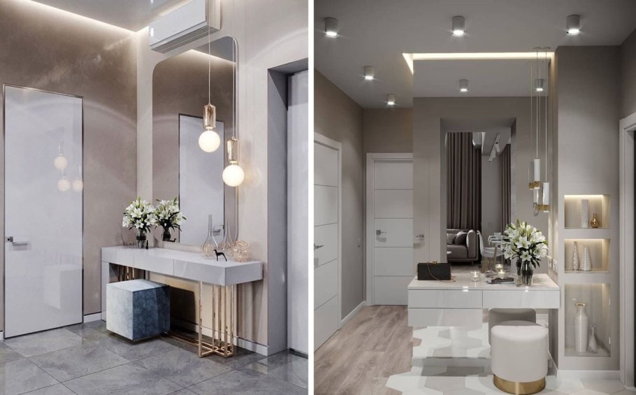 Прихожая в светлых тонах