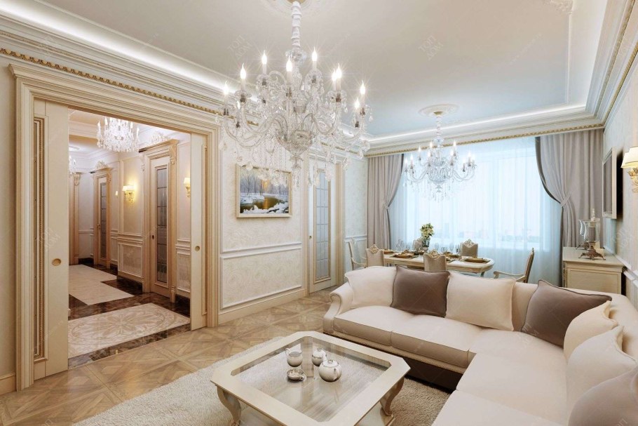 Гостиная Неоклассика слоновая кость