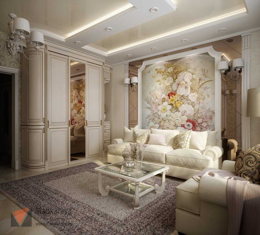 Гостиная в классическом стил