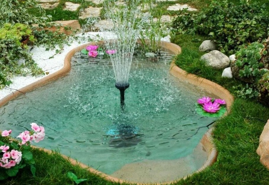 Фонтан с прудиком на участке