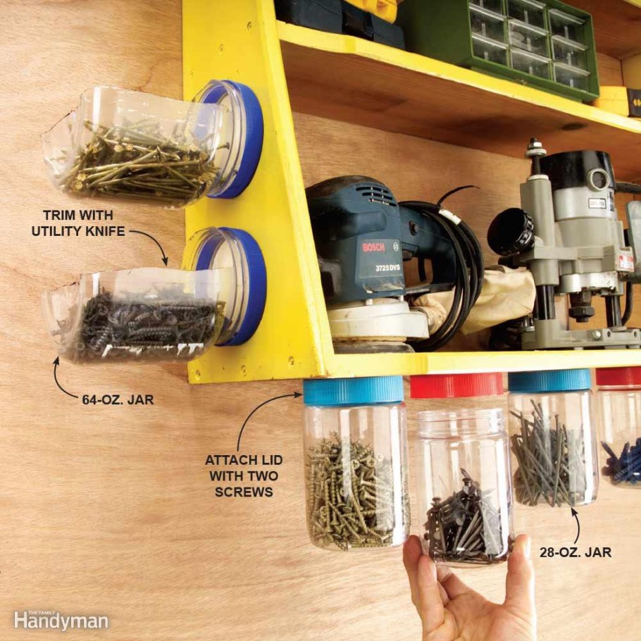 Хранение шурупов и гвоздей