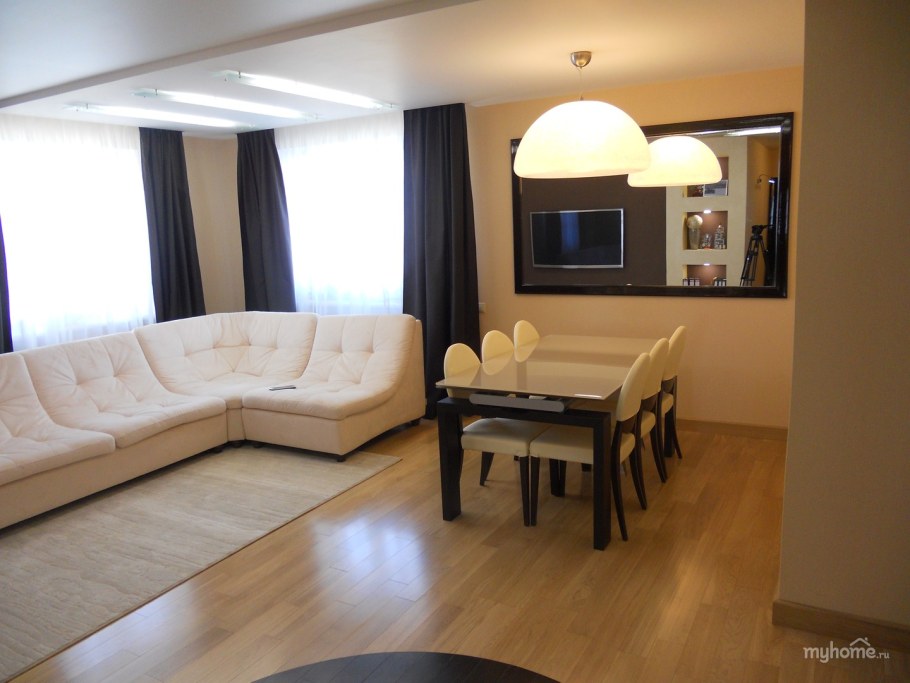 Гостиная с угловым диваном