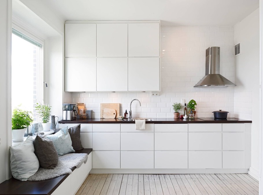 Кухня икеа Воксторп серая