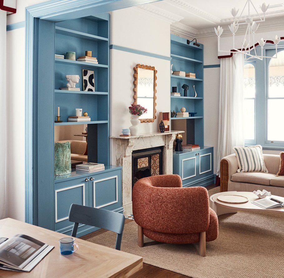 Интерьер дома в синем цвете