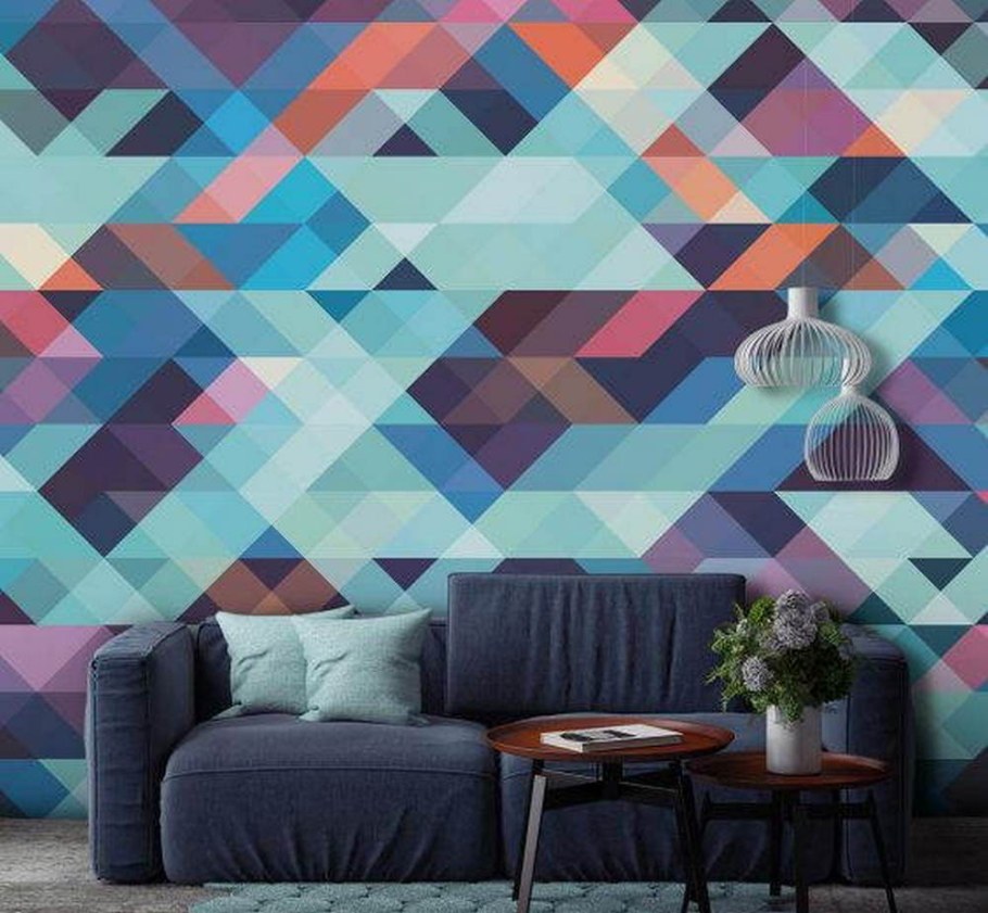 Фотообои с геометрическим рисунком