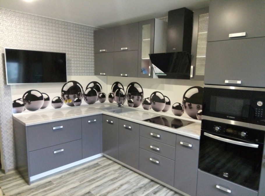 Серый цвет кухонного гарнитура
