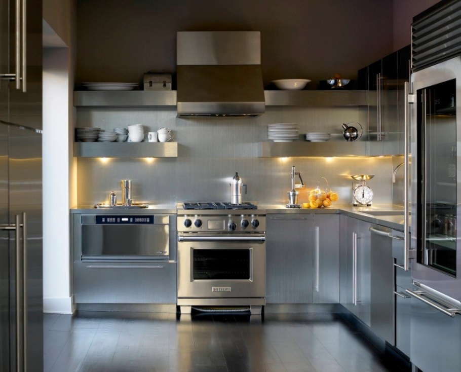 Кухня икея стальной цвет