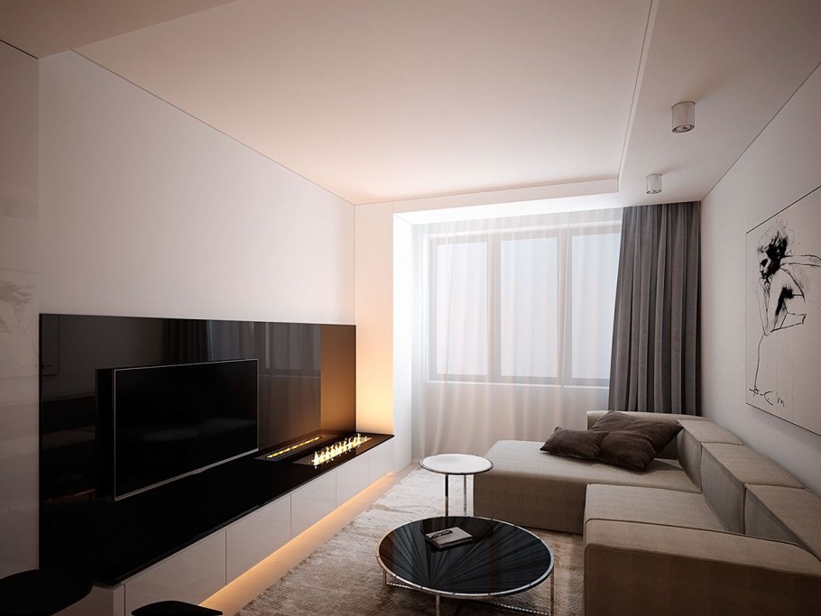 Интерьер маленькой гостиной Минимализм