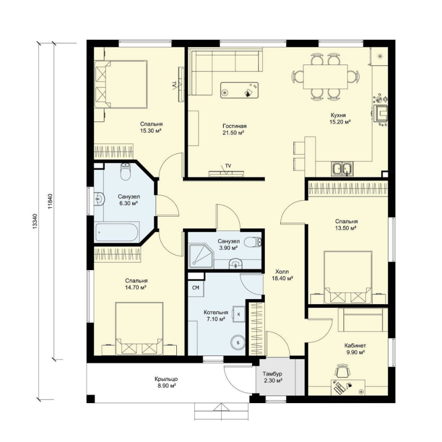 Планировка дома 140 кв.м одноэтажный